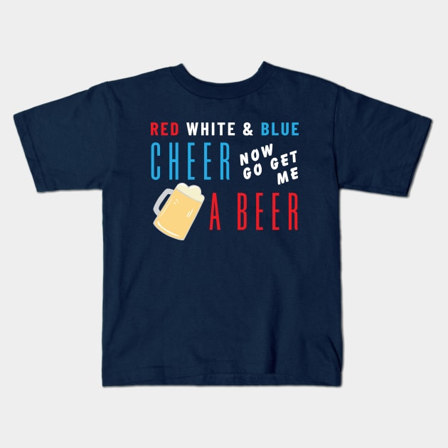 Red White & Blue 4th of July Kids T-Shirt by Craftee Designs